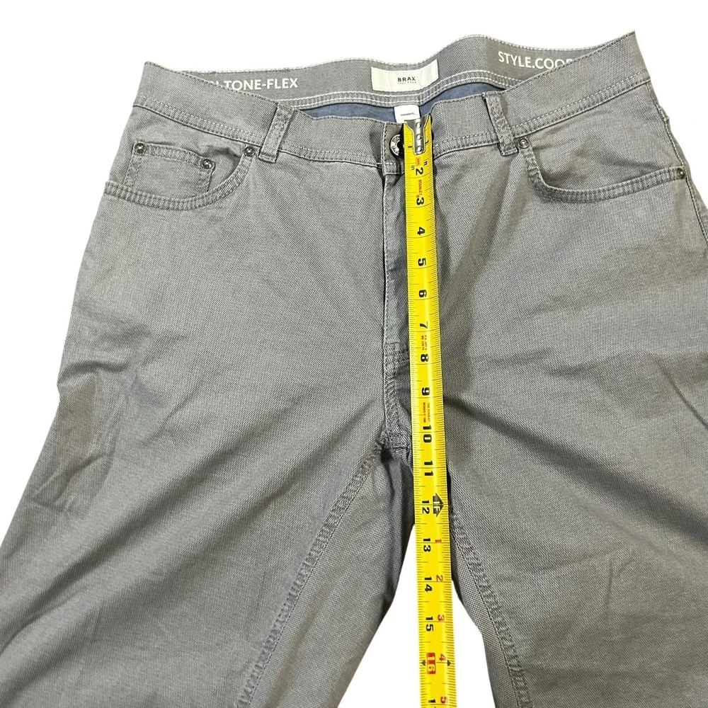 Brax Jeans Men's FITS 36x32 Gray 5‎ Pocket Cooper Tri Tone Flex Gray